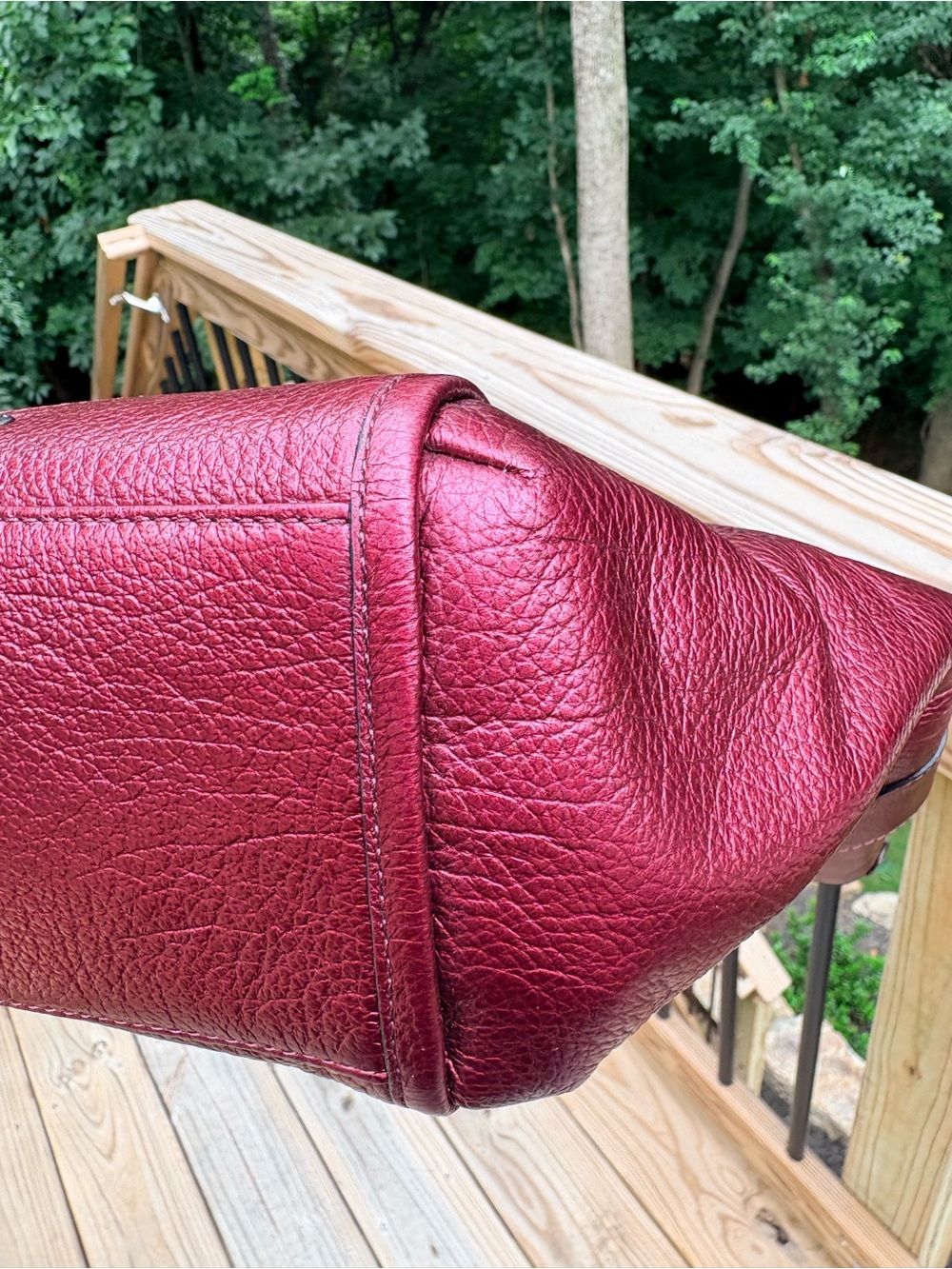 Large Coach Metallic Tote - Picture 8 of 11